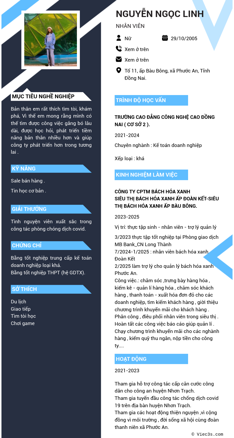CV ứng viên