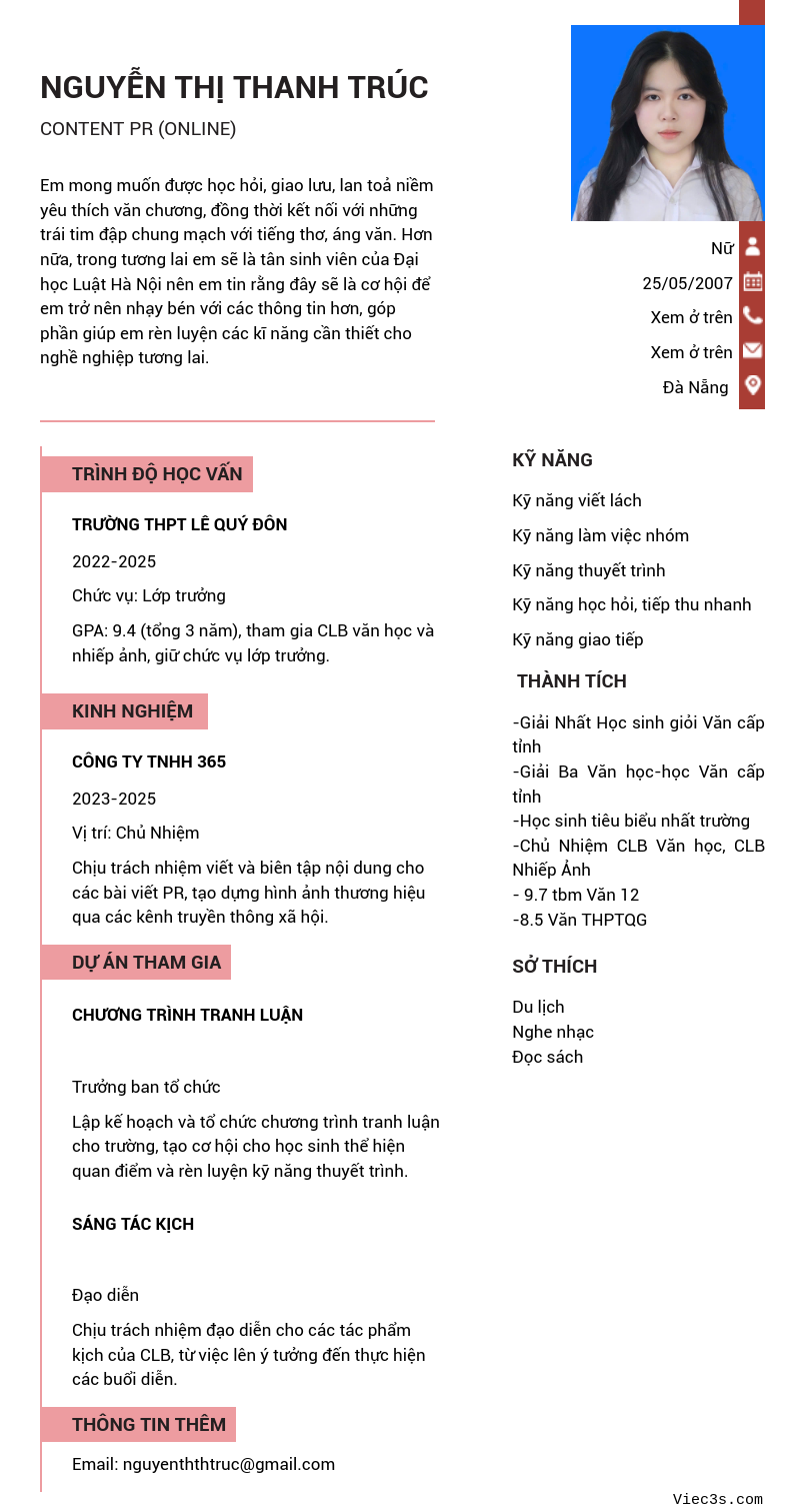 CV ứng viên