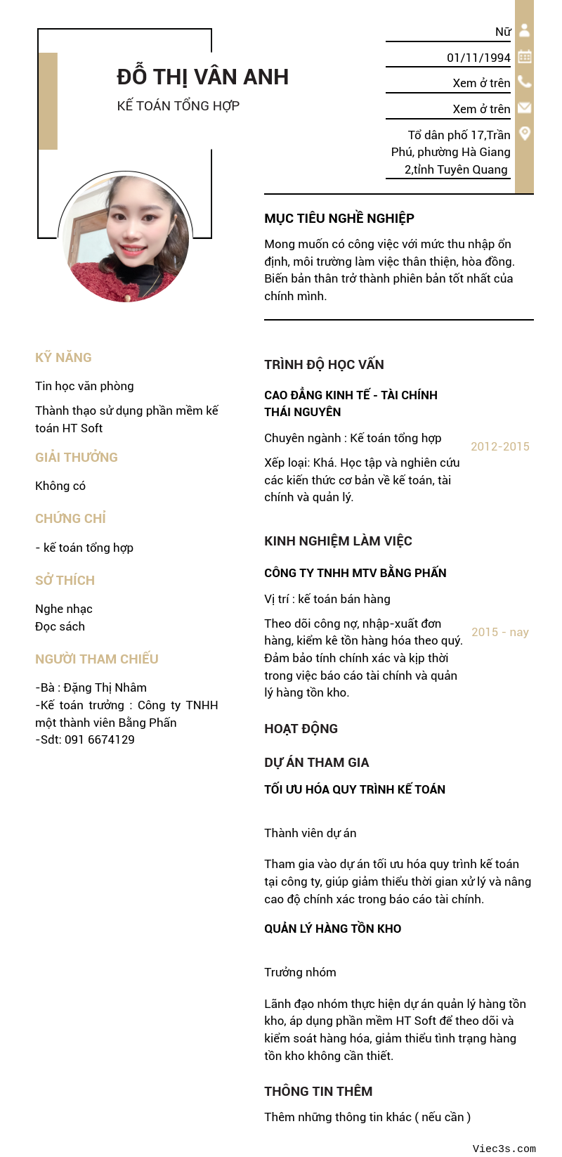 CV ứng viên