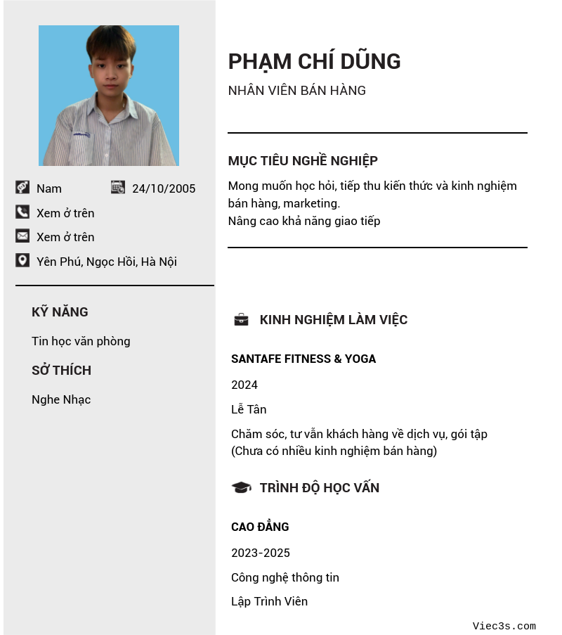 CV ứng viên