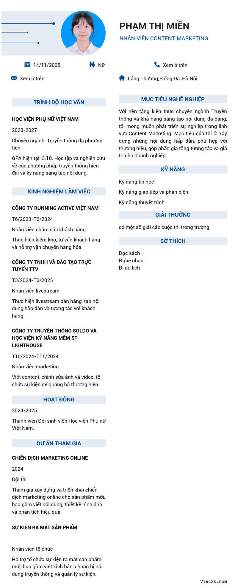 CV ứng viên