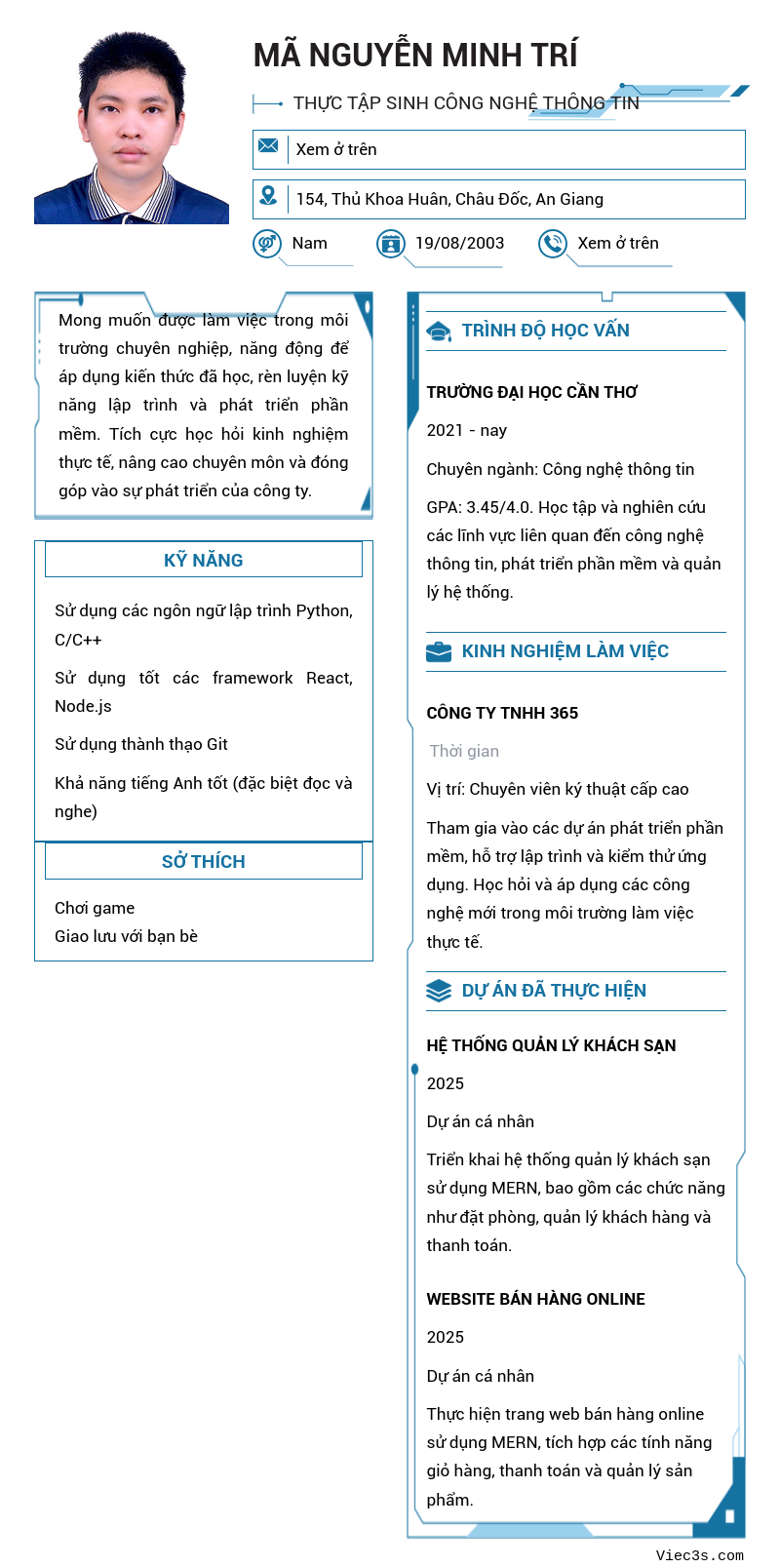 CV ứng viên