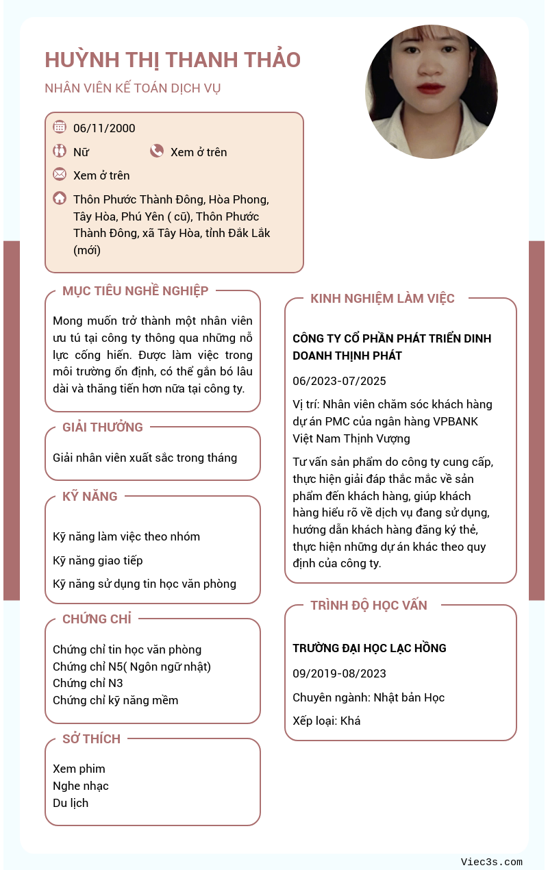 CV ứng viên