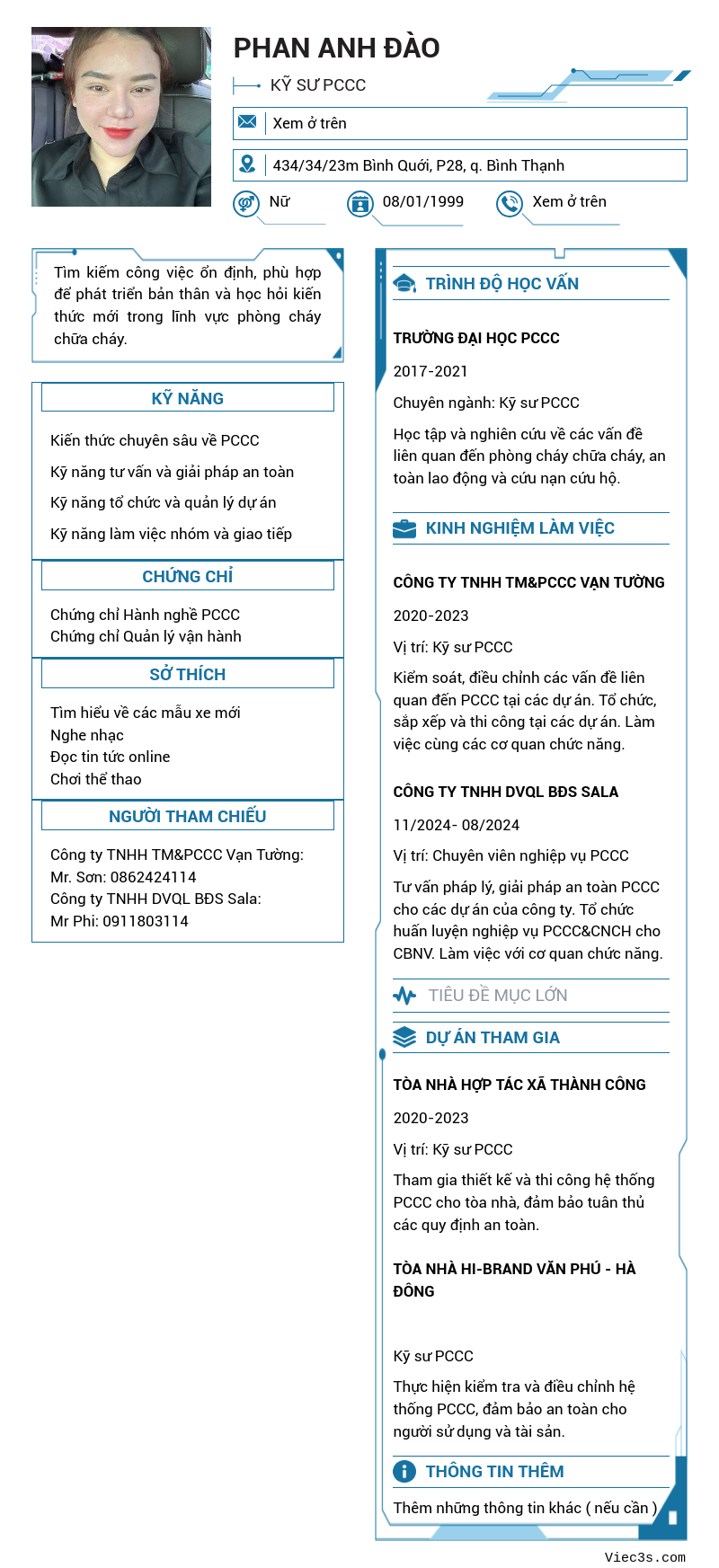 CV ứng viên