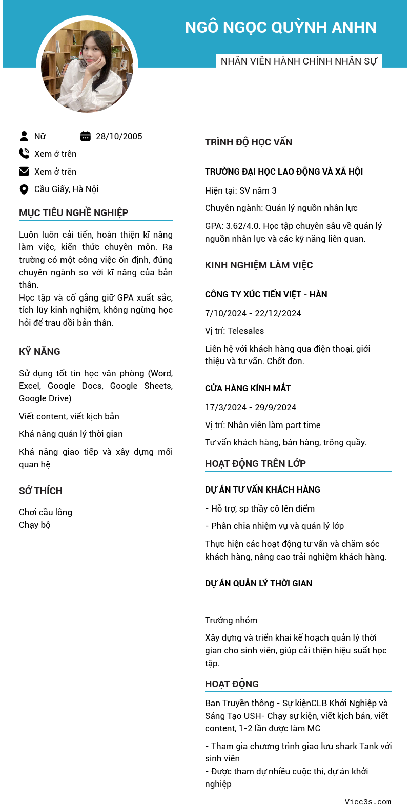 CV ứng viên