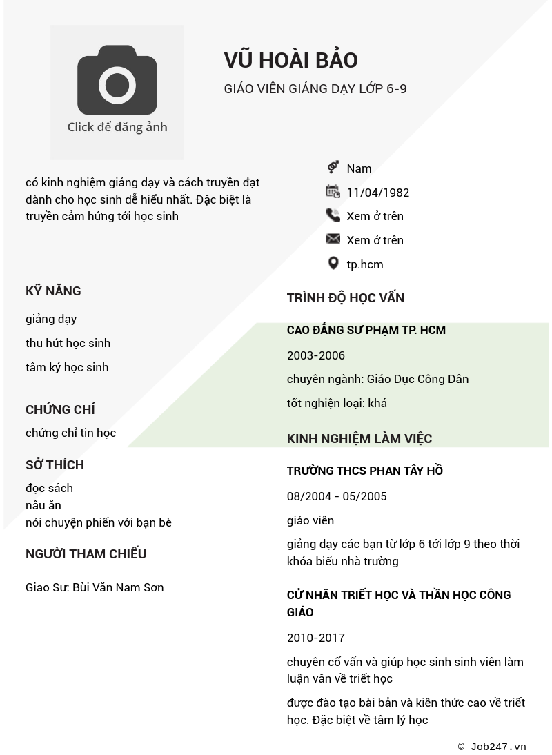 CV ứng viên