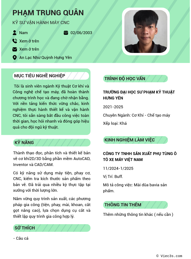 CV ứng viên