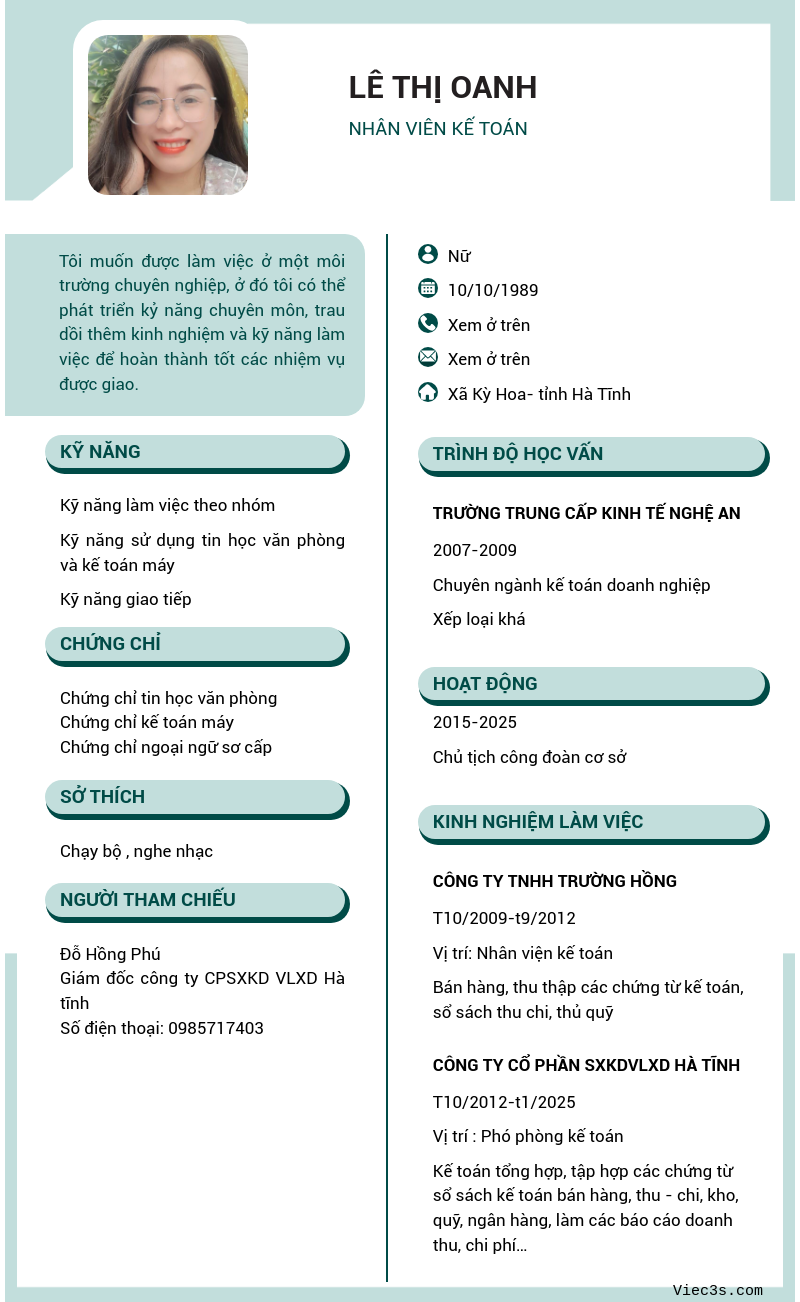 CV ứng viên