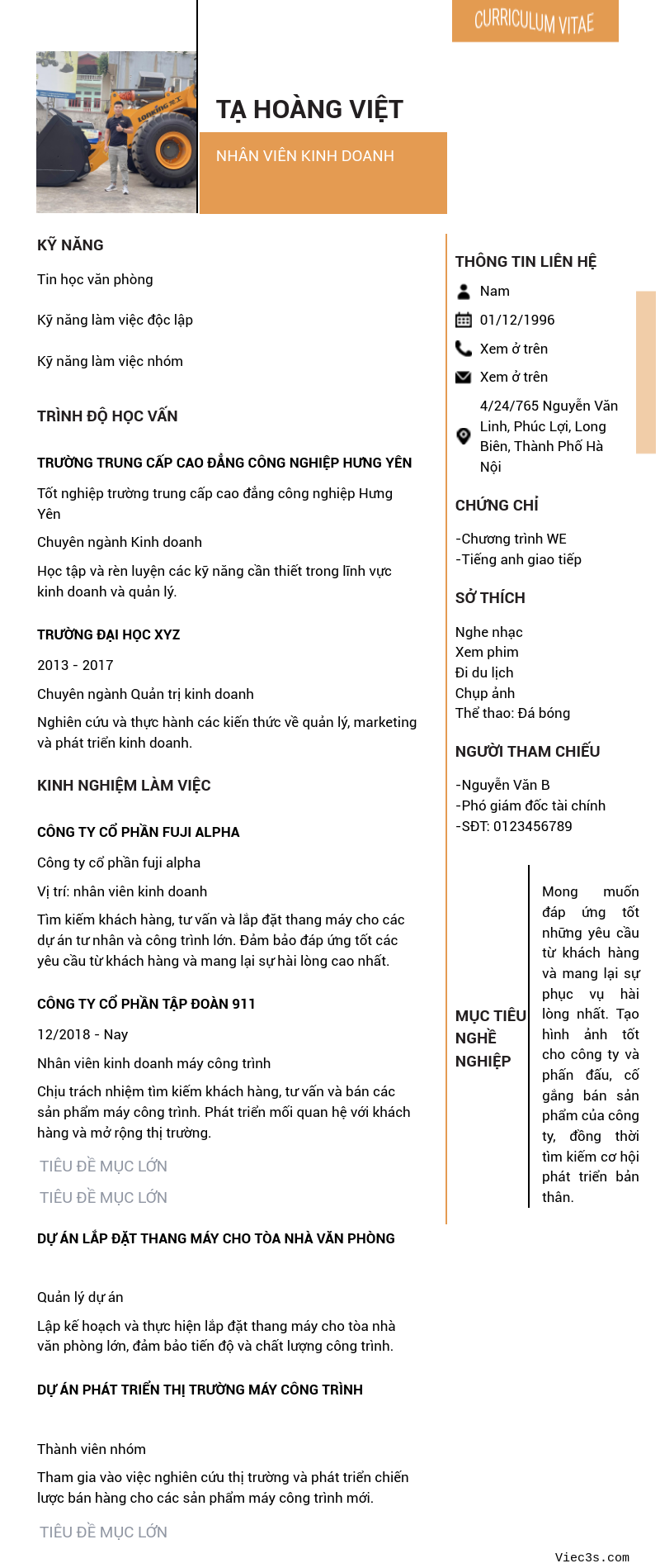 CV ứng viên