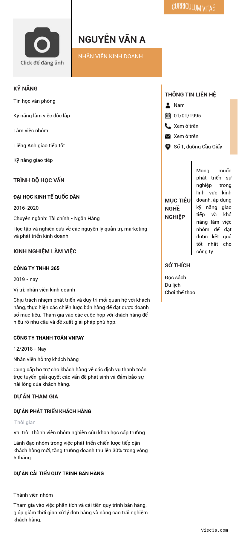 CV ứng viên