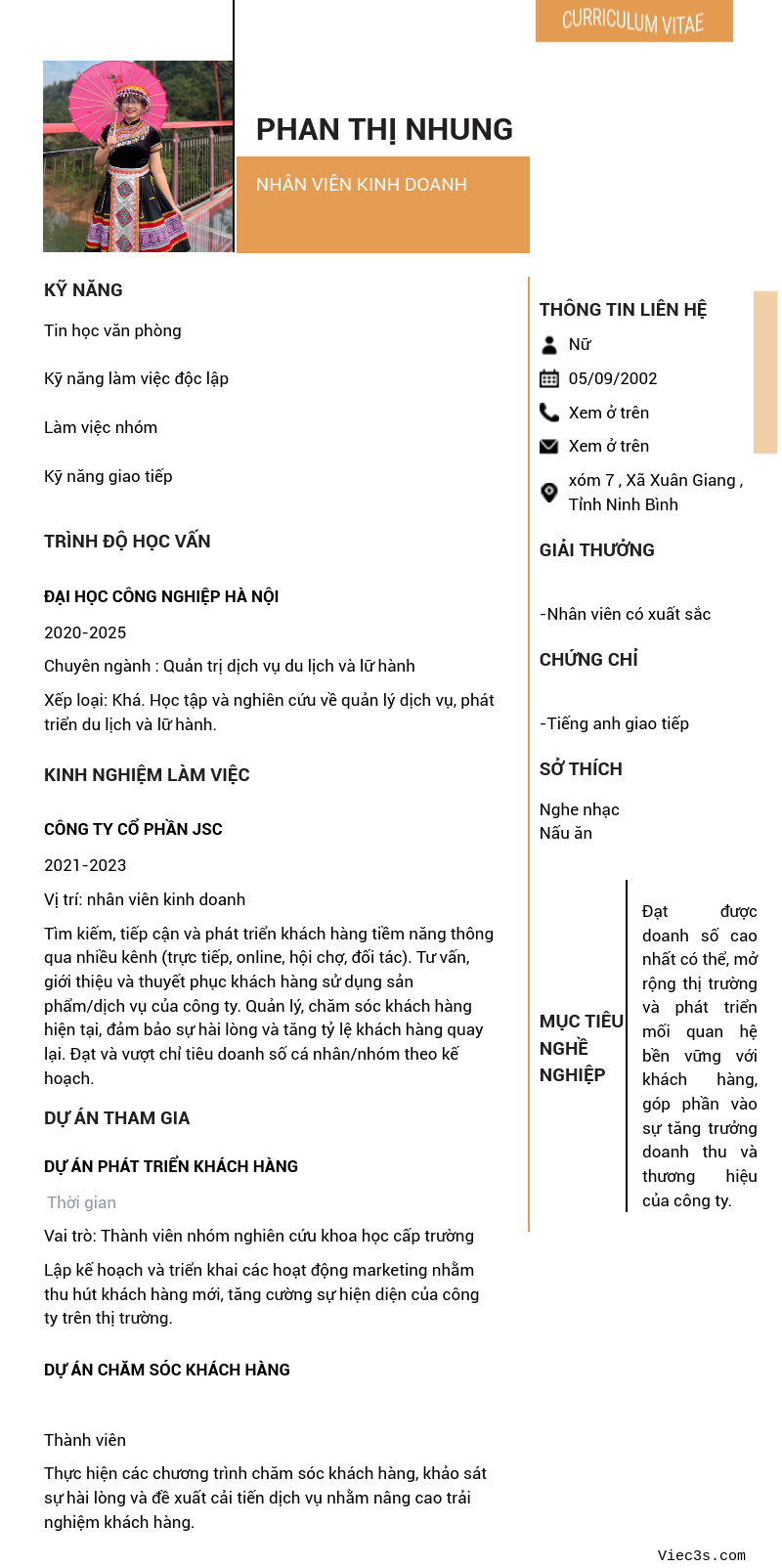 CV ứng viên
