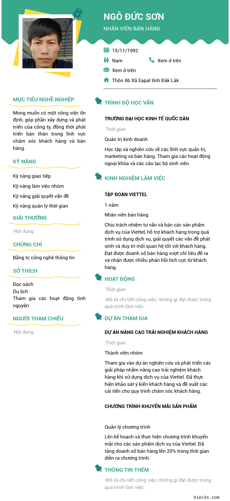CV ứng viên