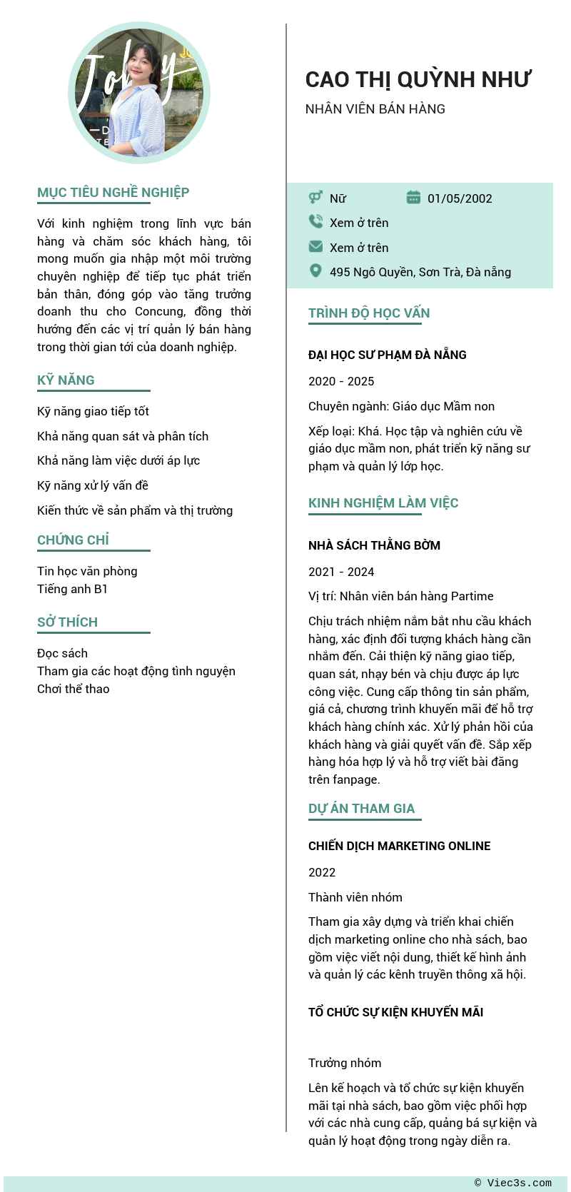 CV ứng viên