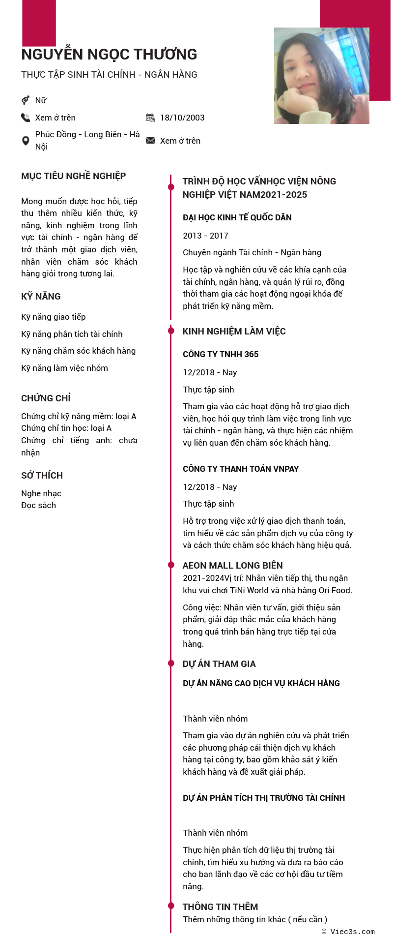 CV ứng viên