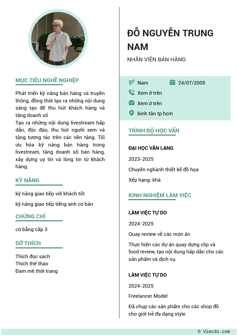 CV ứng viên