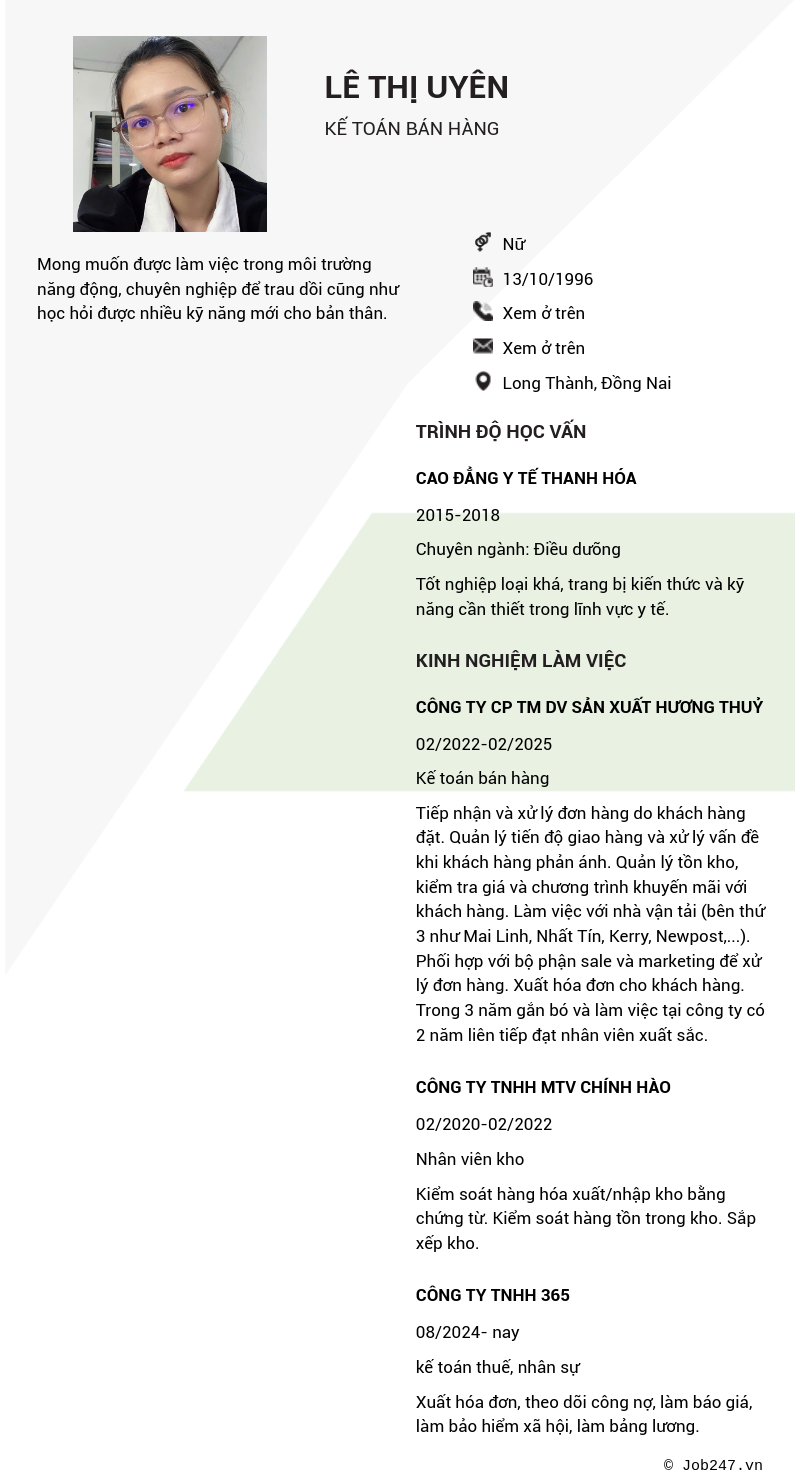 CV ứng viên