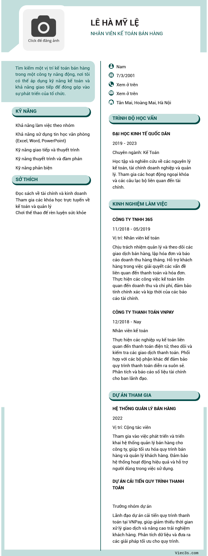 CV ứng viên