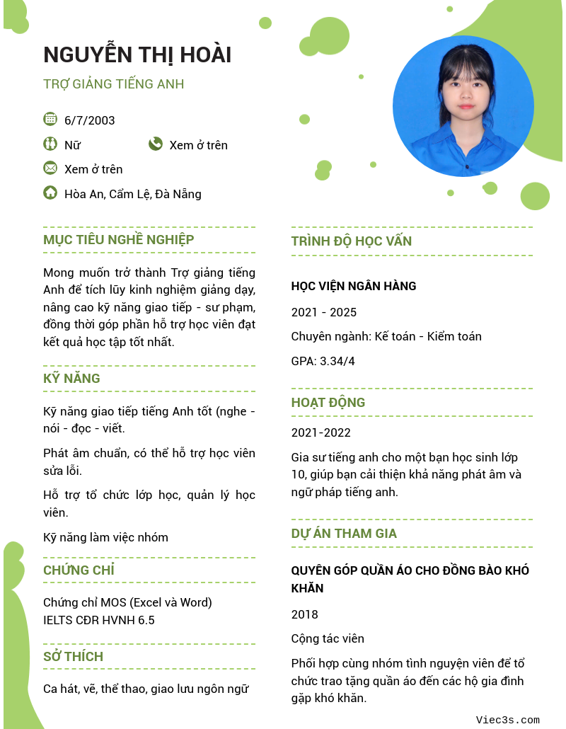 CV ứng viên