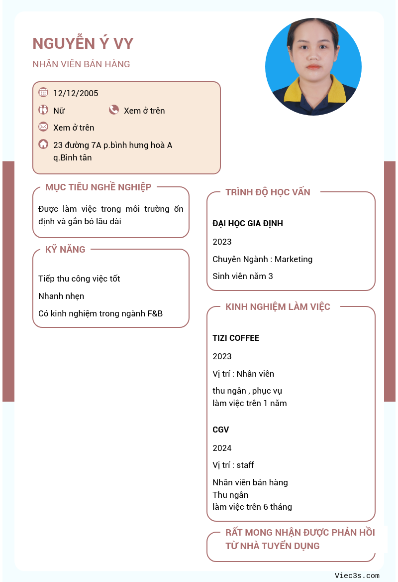 CV ứng viên