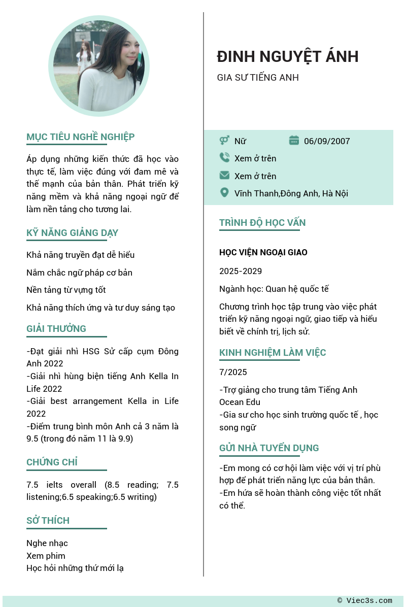 CV ứng viên