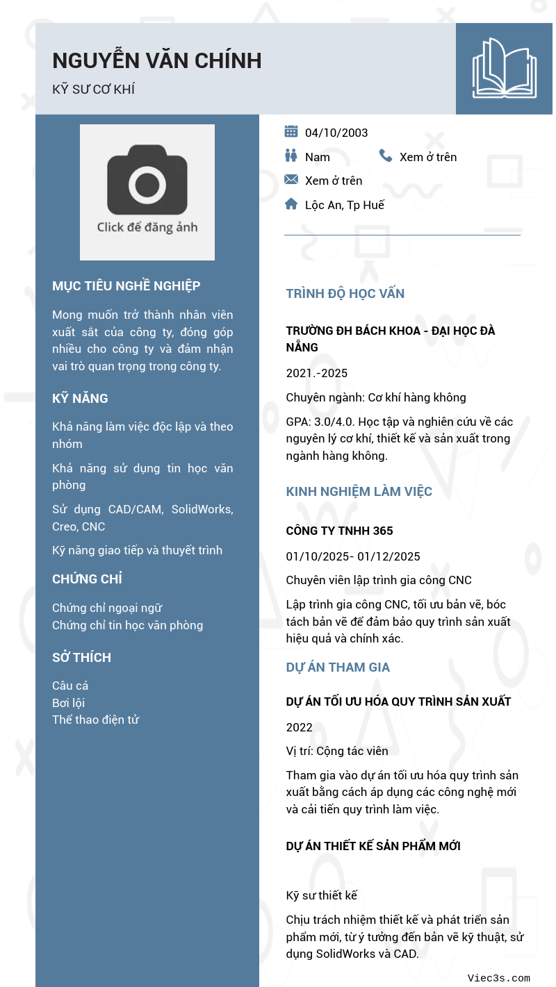 CV ứng viên