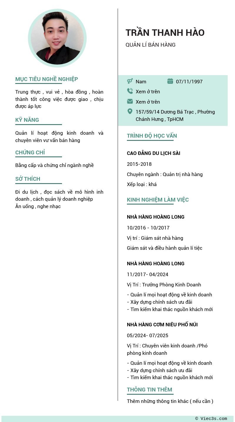 CV ứng viên