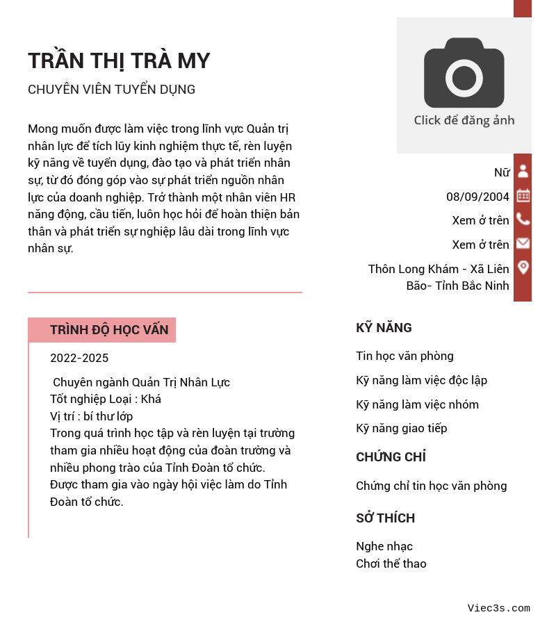 CV ứng viên