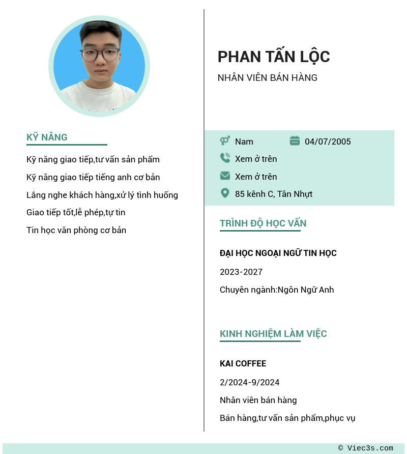 CV ứng viên
