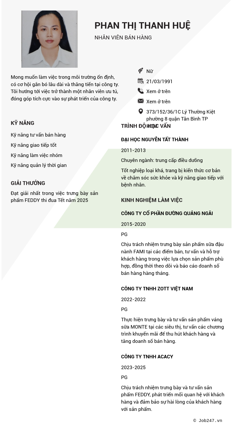 CV ứng viên
