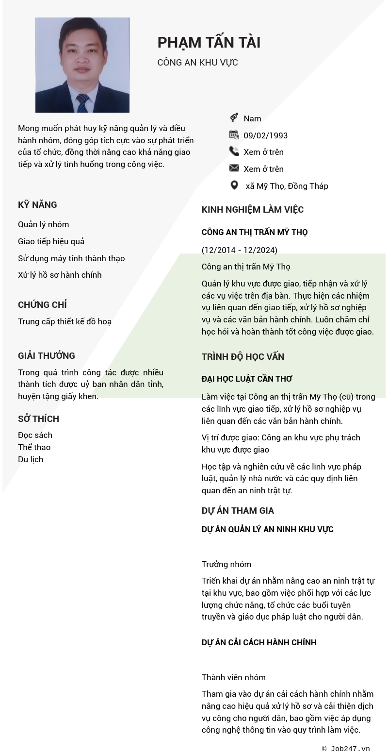 CV ứng viên