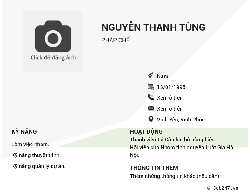 CV ứng viên