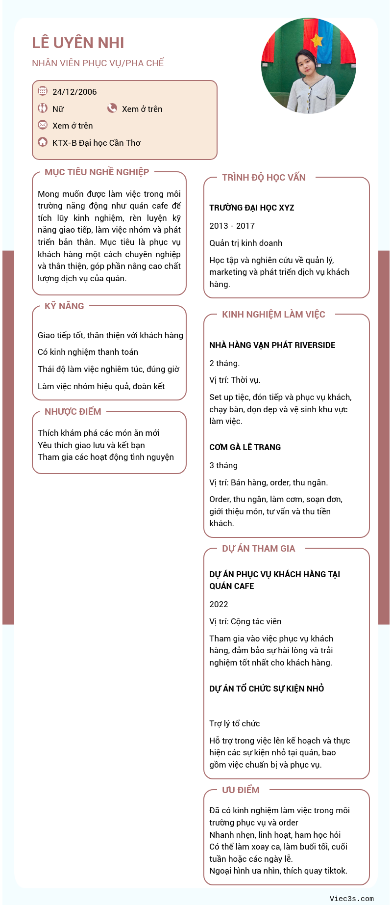 CV ứng viên