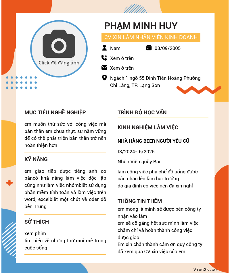 CV ứng viên
