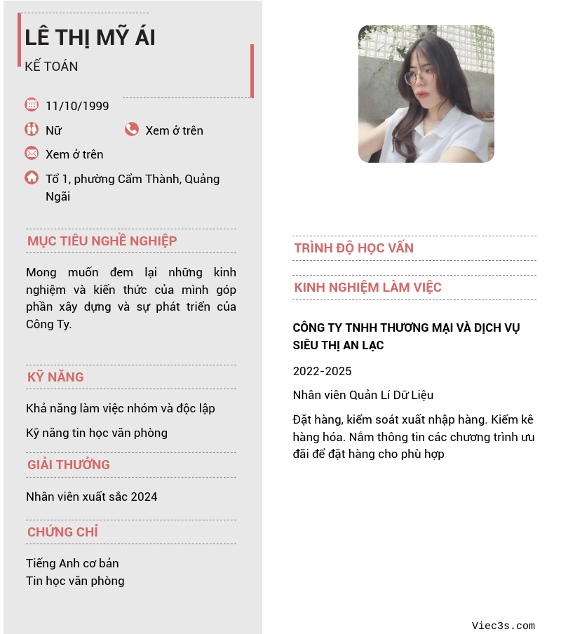 CV ứng viên
