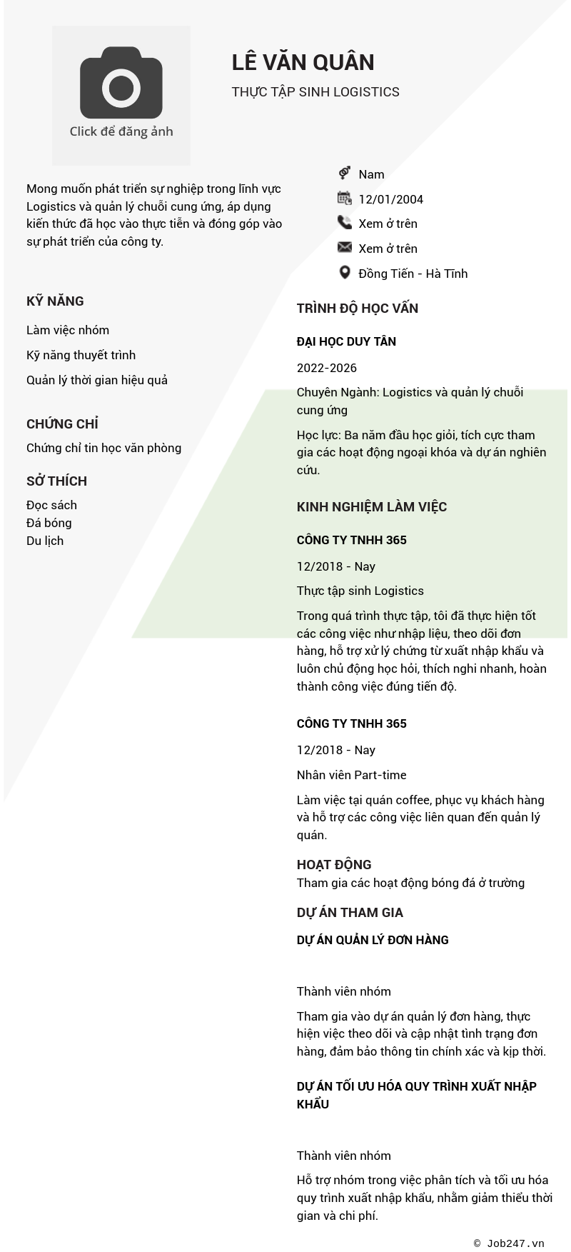 CV ứng viên