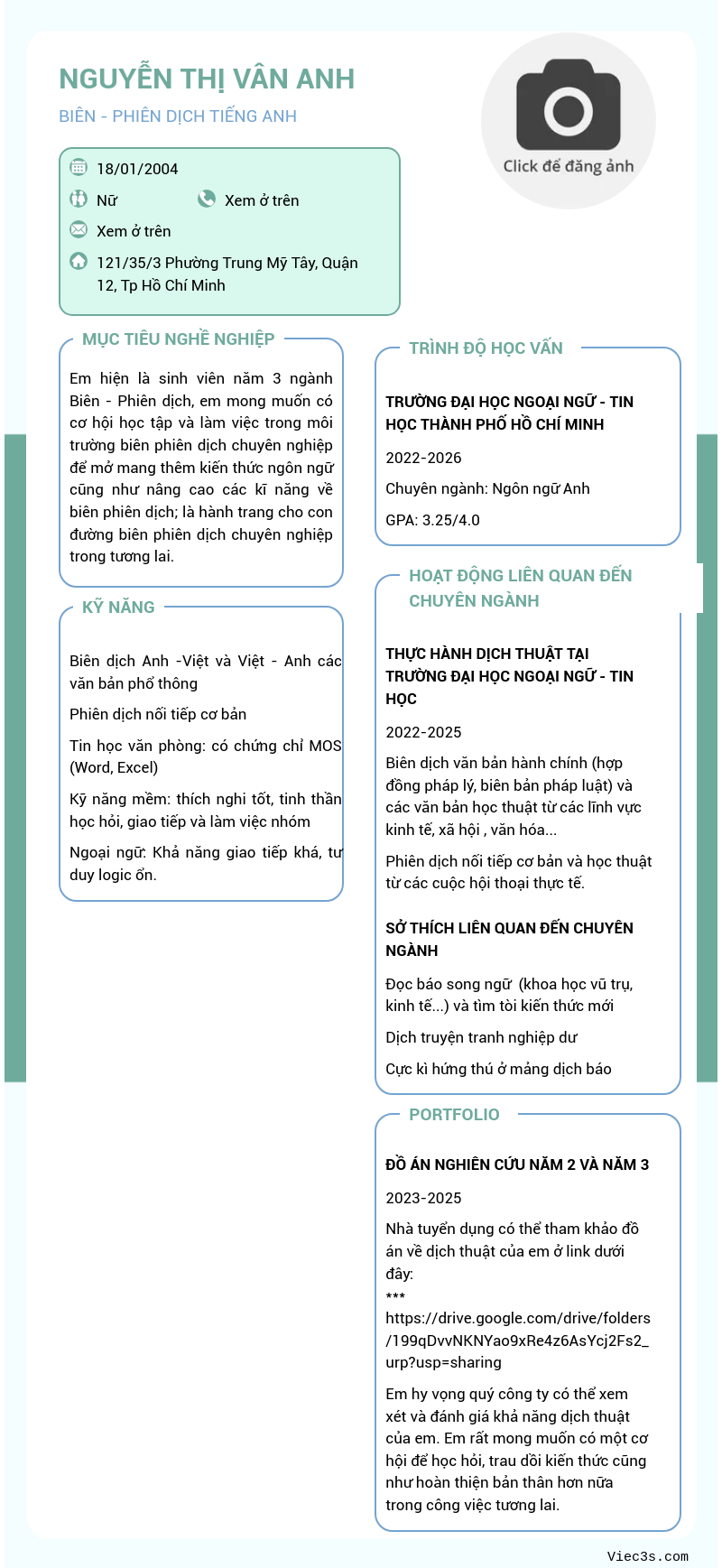 CV ứng viên