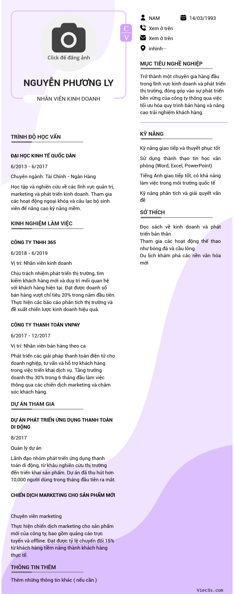 CV ứng viên