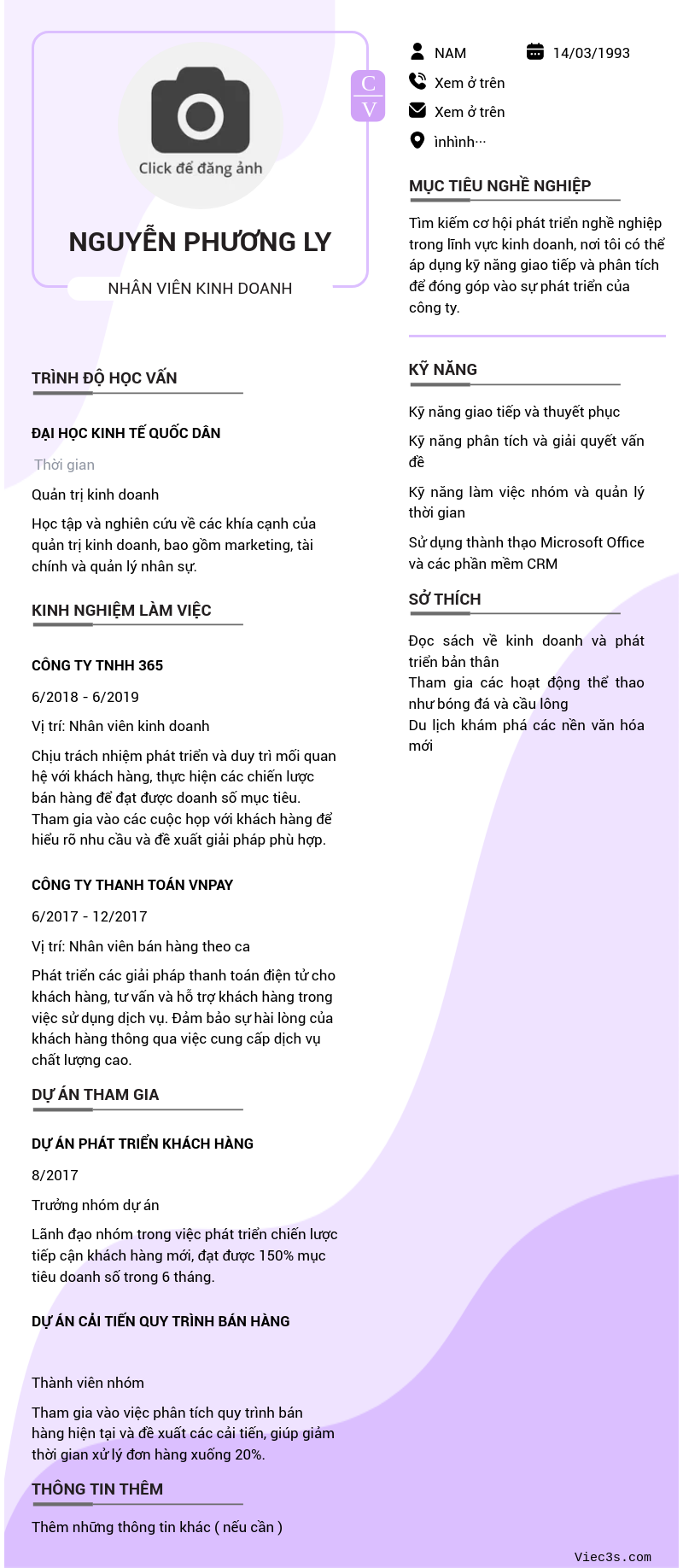 CV ứng viên