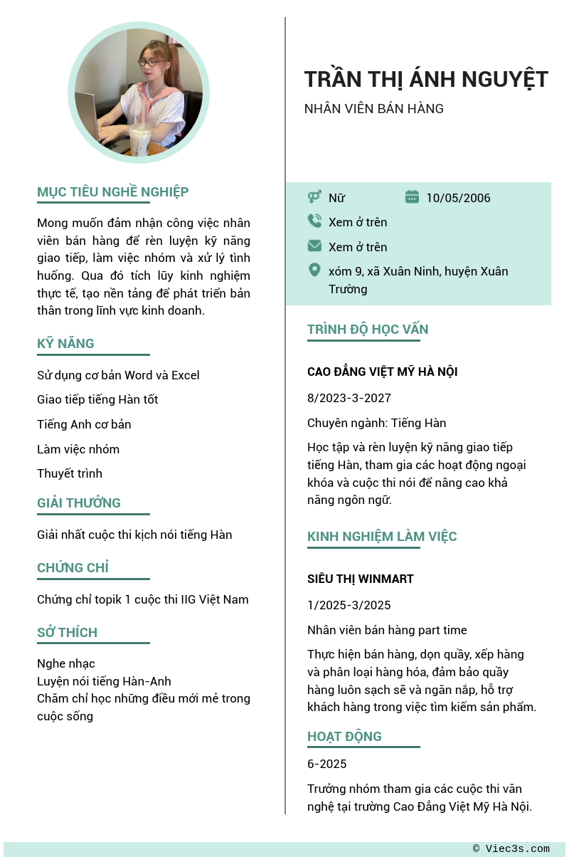 CV ứng viên