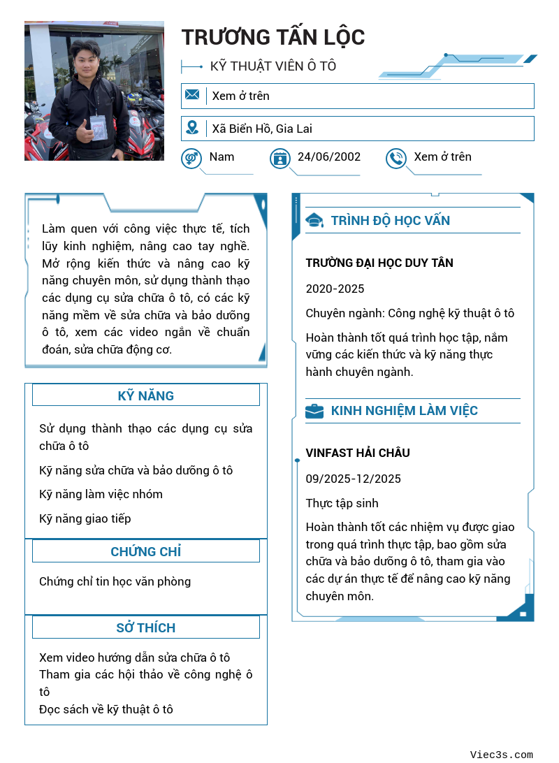 CV ứng viên