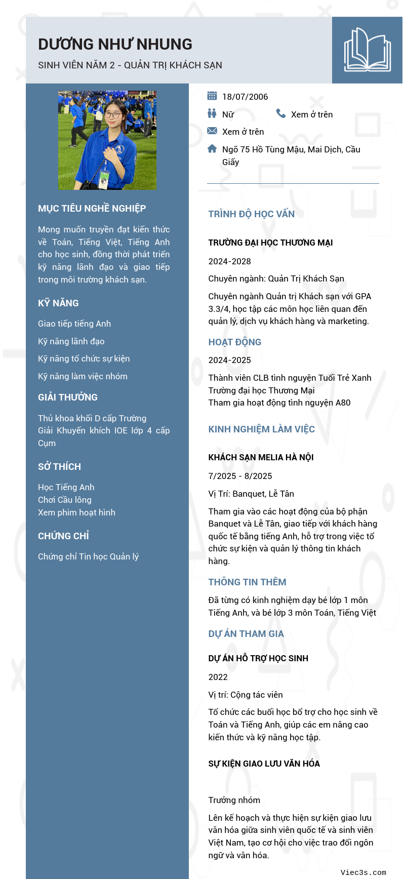 CV ứng viên