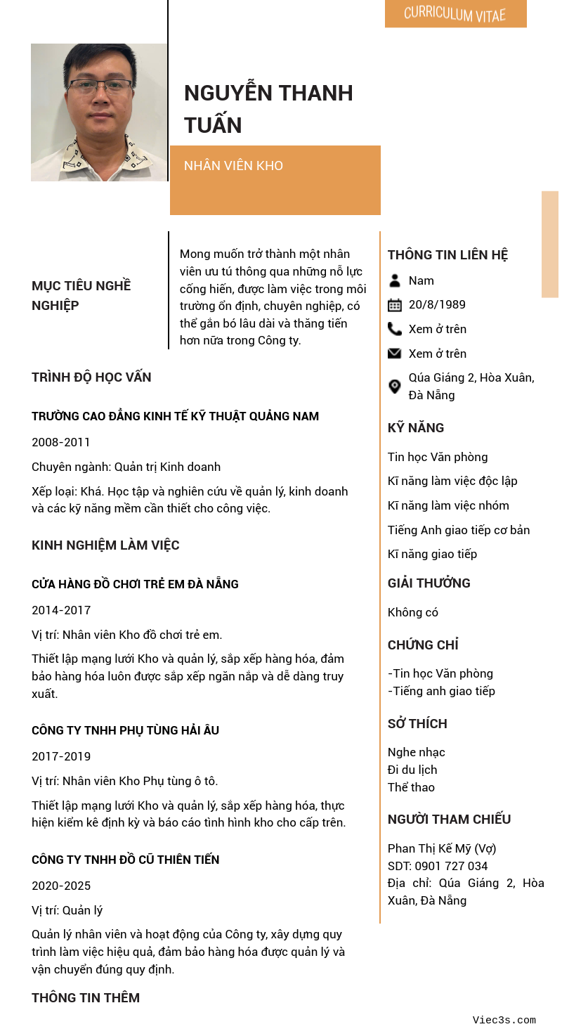 CV ứng viên