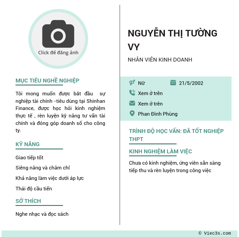 CV ứng viên