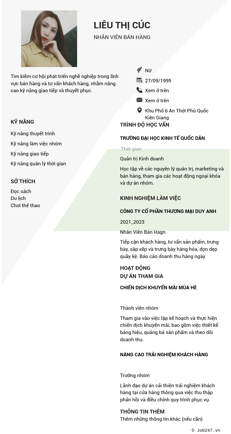 CV ứng viên
