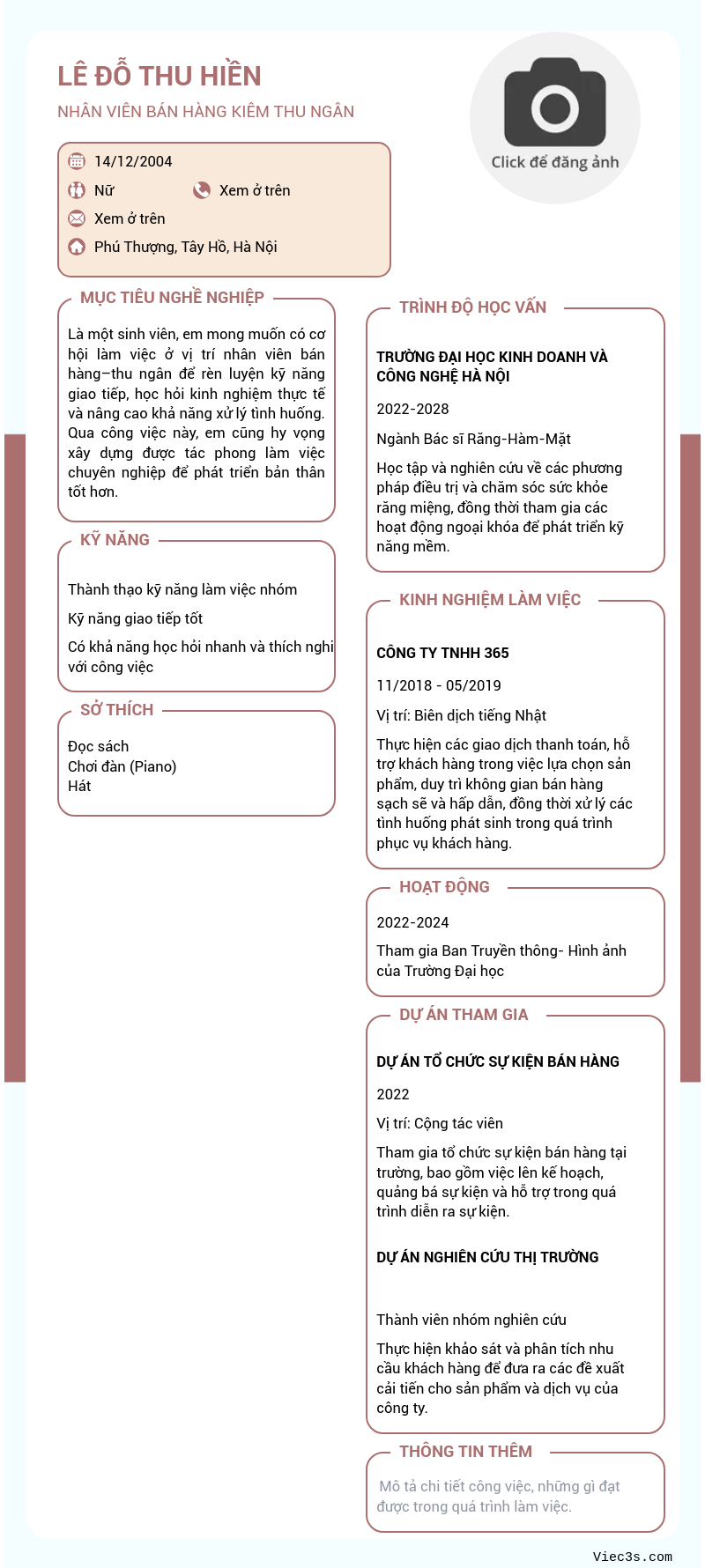 CV ứng viên