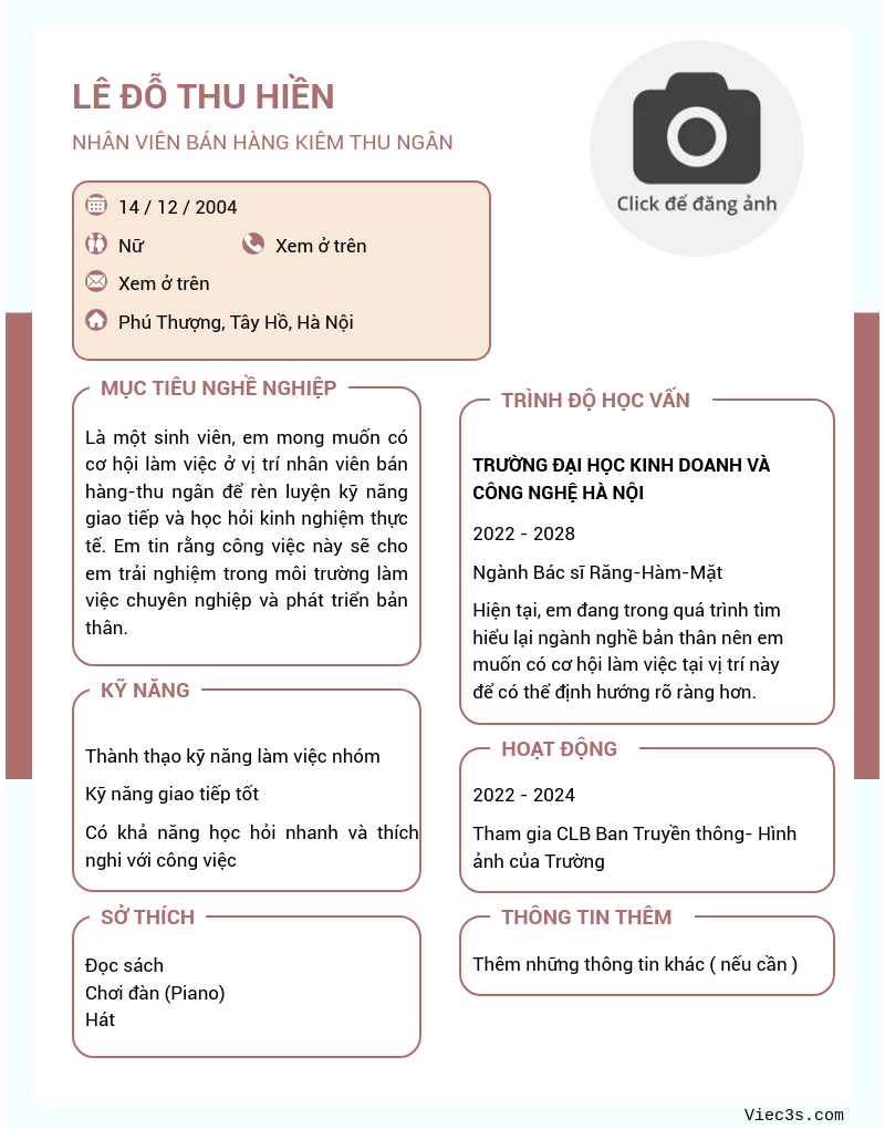 CV ứng viên