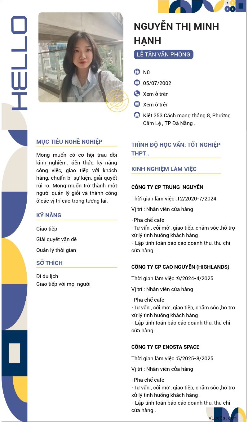 CV ứng viên