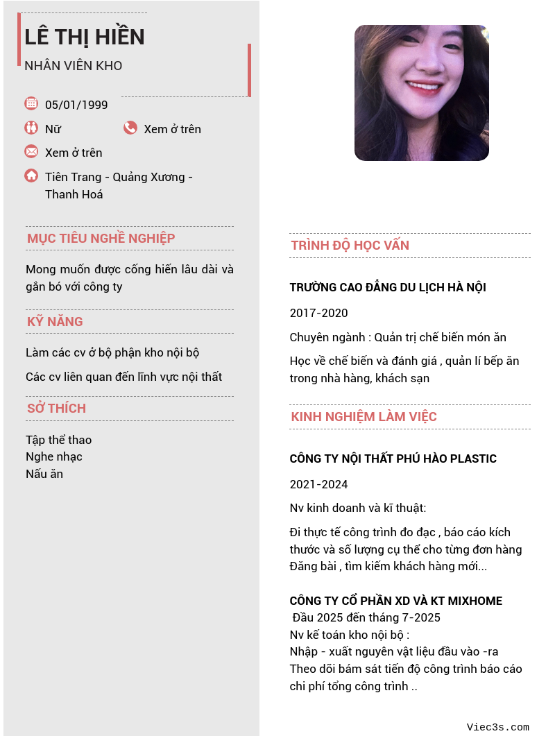 CV ứng viên