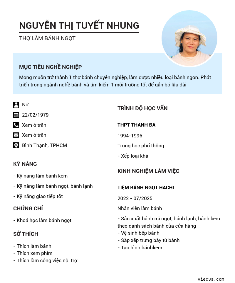 CV ứng viên