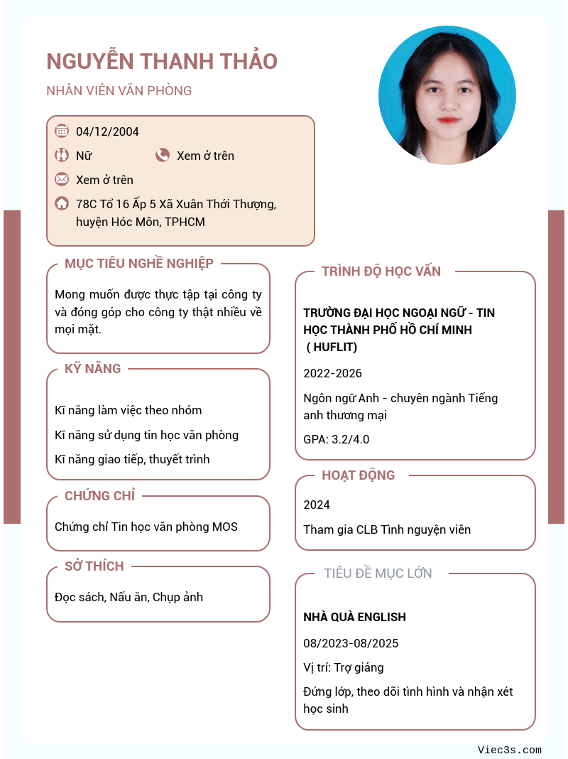CV ứng viên
